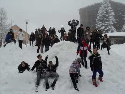 Arrivée sous la neige