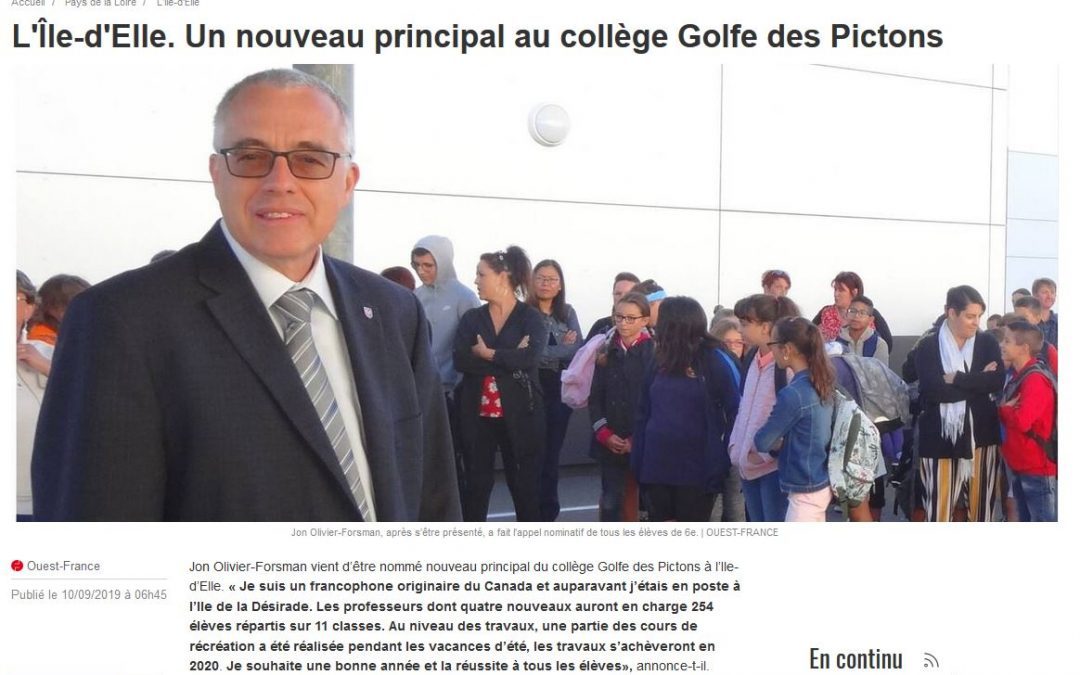 Nouveau Principal au collège