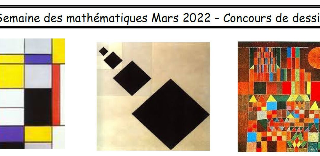 Concours de Dessin – Semaine des Mathématiques Mars 2022